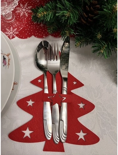 Aspecto festivo para la mesa navideña