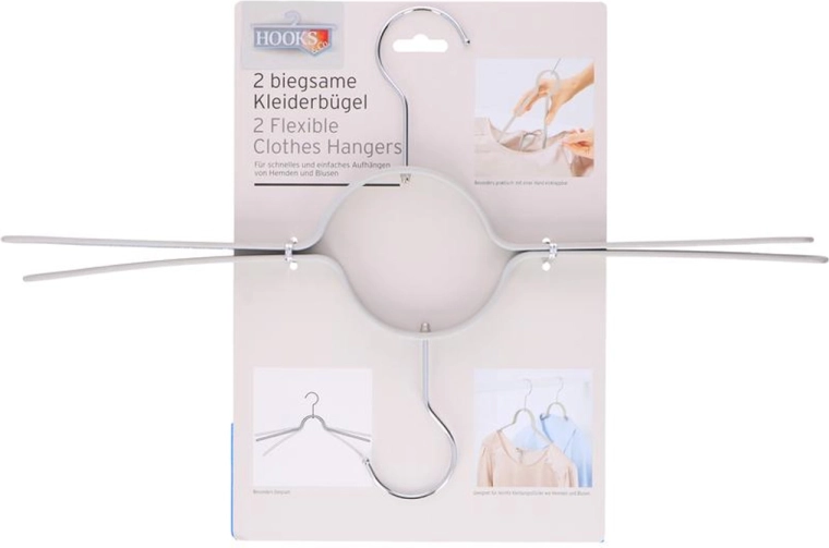 Percha de acero inoxidable Flexi, set de 2 uds.