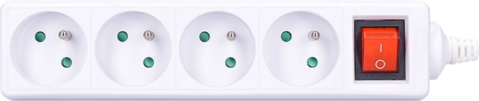 Regleta Solight con interruptor, 4 tomas
