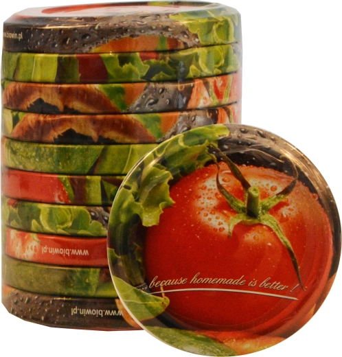Tapas TWIST 66 con diseño de verduras, set de 10 uds.