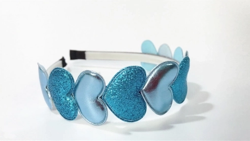 Diadema de corazones – azul