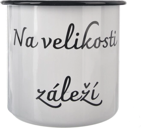 Taza esmaltada blanca 1 l