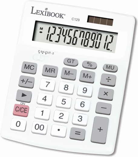 Calculadora de bolsillo Lexibook con pantalla de 12 dígitos y alimentación solar