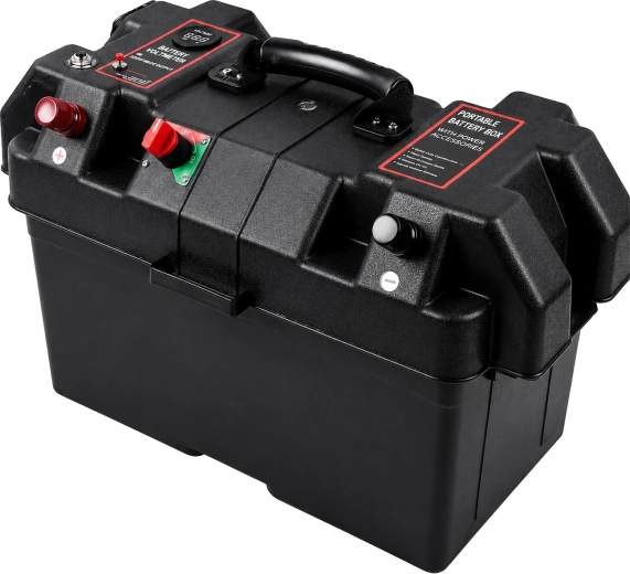 Caja portátil resistente con protección de la batería