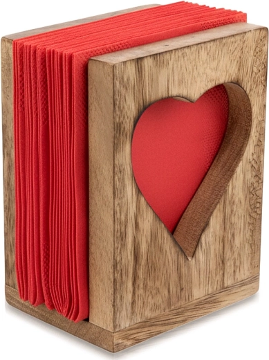 Servilletero de madera de mango 8,5 × 7,5 × 12 cm Orion