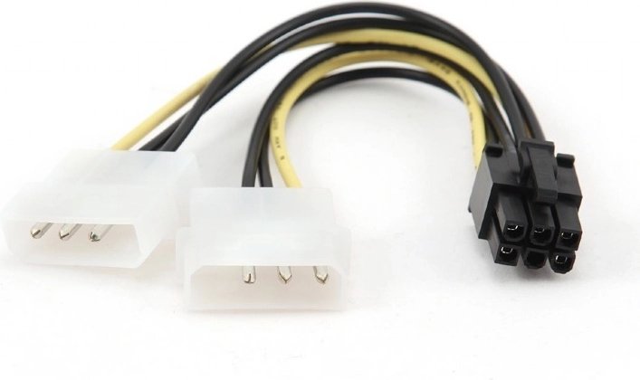 Cable adaptador de alimentación 2x Molex a 6 pines para tarjeta gráfica BTX