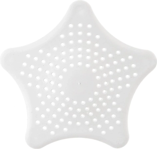 Filtro para desagüe con ventosas 16 cm – estrella, blanco