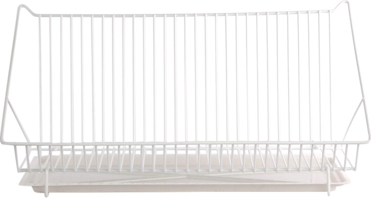 Escurreplatos Uszatka de un nivel 55 cm blanco con bandeja de goteo