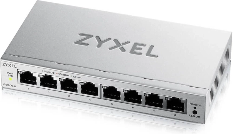 Switch de red gigabit de 8 puertos ZYXEL GS1200-8 v3
