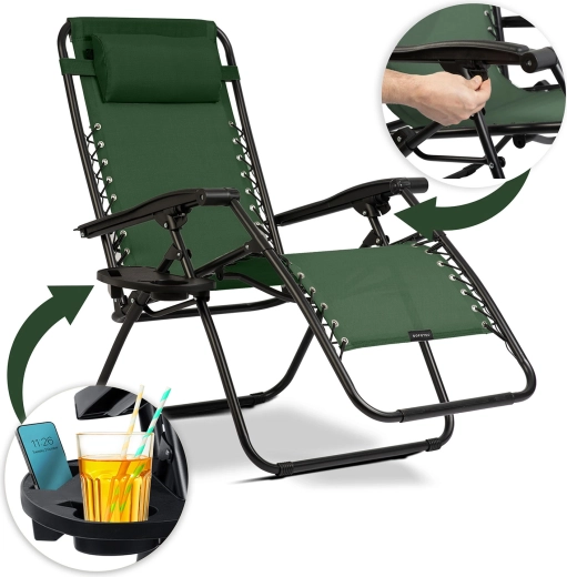 Práctica mesa lateral con soporte para bebida y teléfono