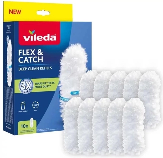 Cabezal de repuesto para plumero VILEDA Flex & Catch, 10 uds