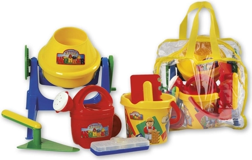 Hormigonera de arena Androni con accesorios en bolsa de viaje