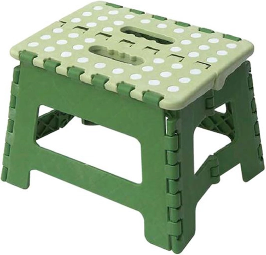 Taburete plegable de plástico con acabado antideslizante, capacidad de carga 150 kg