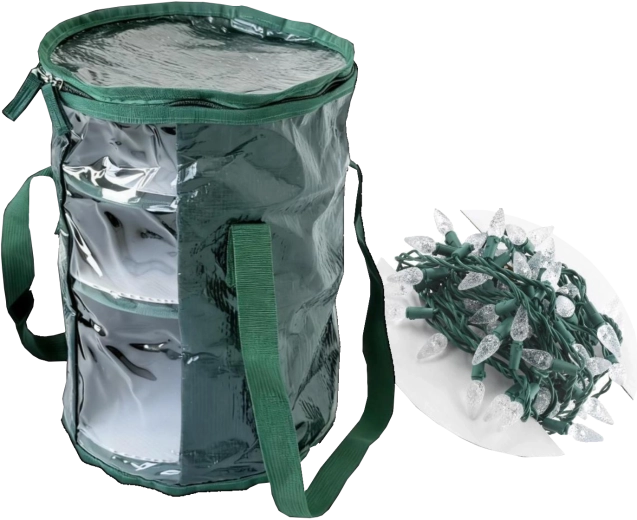 Organizador para luces navideñas verde 23 × 30 cm
