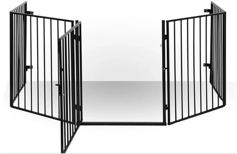 Barrera de seguridad para chimenea 76 × 300 cm de acero