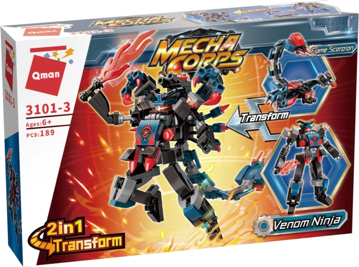 Conversión 2 en 1: Venom ninja y Flame scorpion