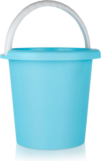 Cubo de plástico de 10 l con pico vertedor, turquesa