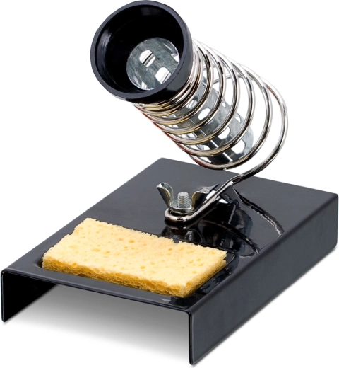 Soporte para soldador con esponja de limpieza