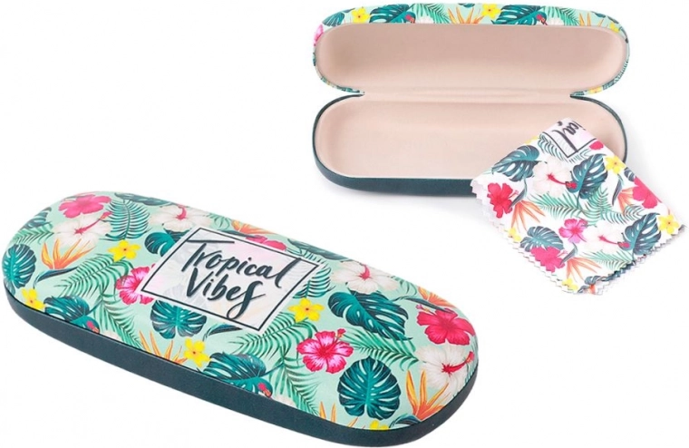 Estuche para gafas con motivo tropical