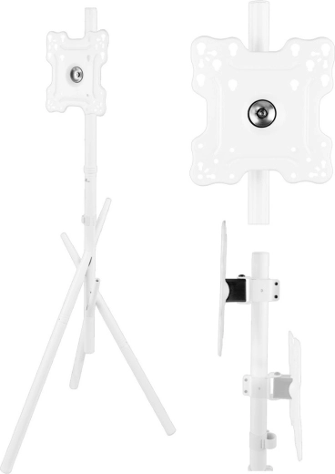 Soporte de suelo para TV Maclean MC-181 blanco 27–55"