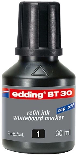 Tinta para rotuladores de pizarra Edding, negra 30 ml