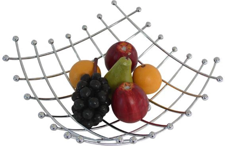 Bol de frutas de alambre 32 × 32 × 12 cm