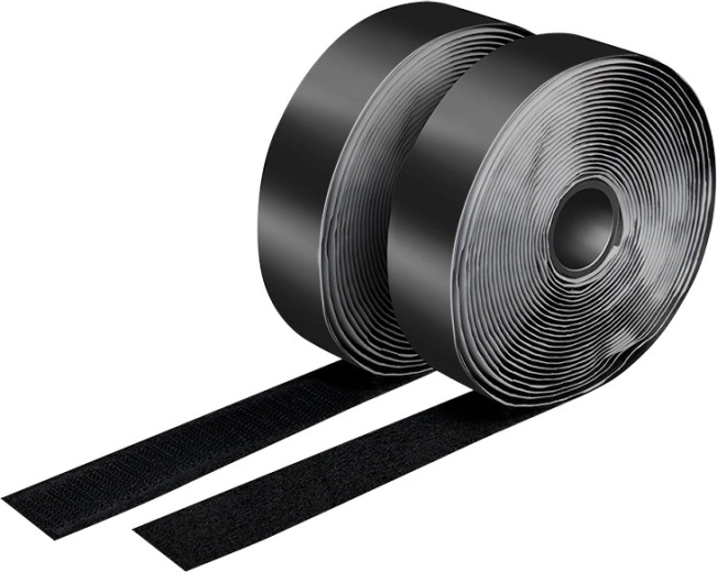 Cinta de velcro autoadhesiva LOGILINK 2×5 m, negra, 25 mm