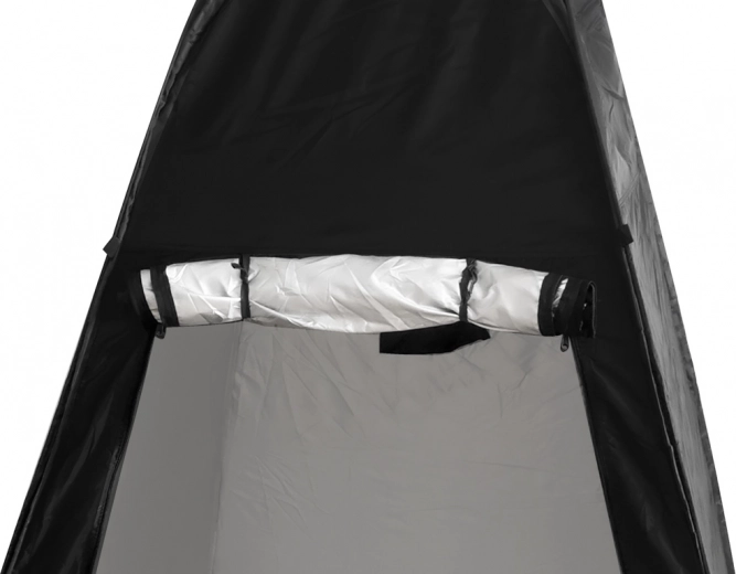 Puerta con cremallera y ventana de ventilación prácticas