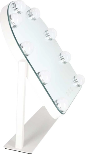 Diseño estable de sobremesa con superficie de espejo giratoria