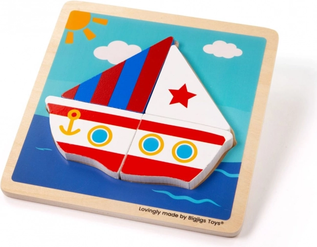 Puzzle de madera encajable Velero