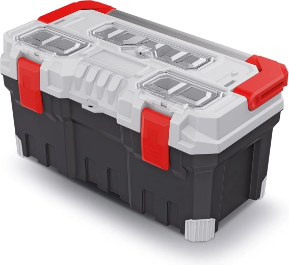 Maletín para herramientas TITAN PLUS con asa metálica, 554 × 286 × 276 mm, gris