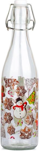 Botella de vidrio con cierre de clip TORO 260 ml – motivo de pan de jengibre