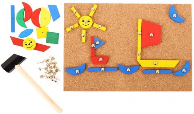 Bigjigs Toys set creativo de martilleo con tablero de corcho
