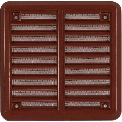 Rejilla de ventilación con malla 150 × 150 mm marrón