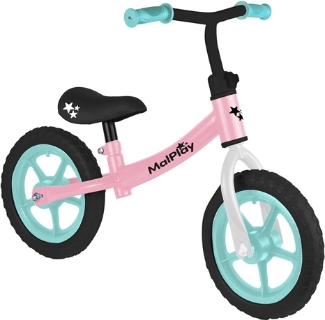 Bicicleta de equilibrio FLIKO rosa-turquesa-blanca