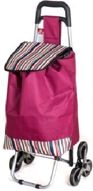 Bolsa de la compra Brilanz con ruedas Carrie, rayas