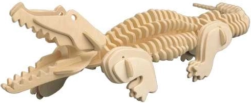 Woodcraft puzzle 3D de madera cocodrilo, 94 piezas