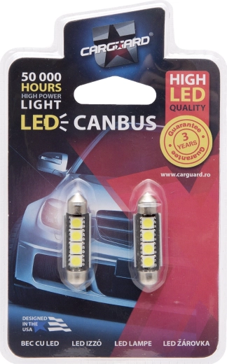 Bombilla LED sofit de 39 mm, 12 V, 3 W, 6000 K