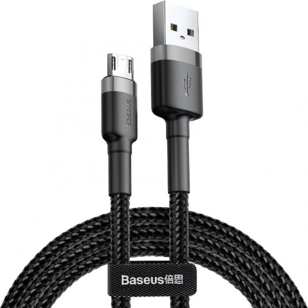 Baseus Cafule cable USB-A a Micro USB 1 m, 2,4 A, gris‑negro