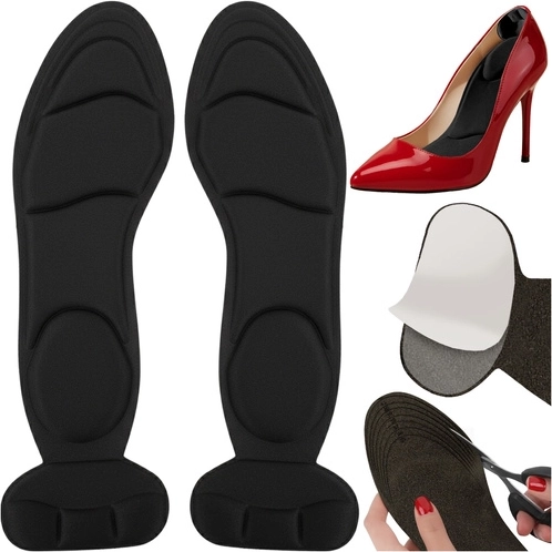Plantillas para zapatos de tacón Ruhhy negras con amortiguación y talonera