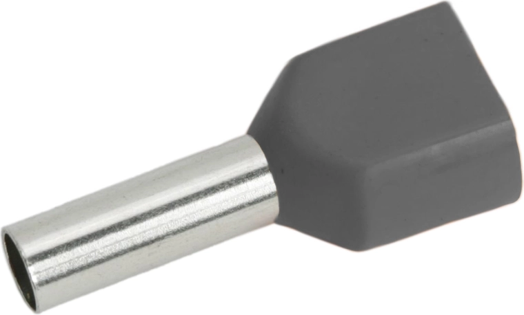 Terminal de cable aislado para 2 × 4,0 mm², gris