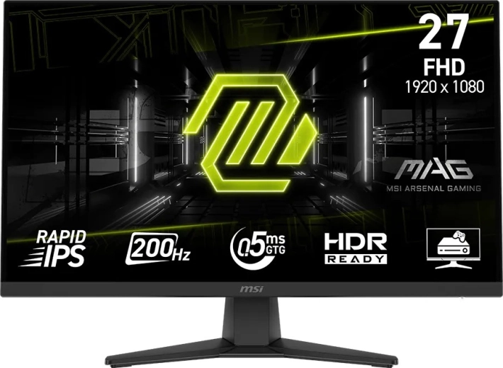 Monitor 27" MAG 272F LED, Full HD, 200 Hz, plano, negro