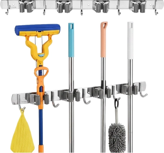 Organizador de pared Maclean para herramientas y útiles de limpieza mc-184