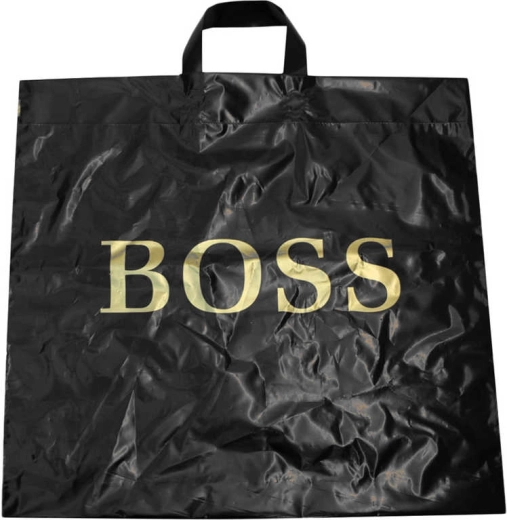 Bolsa de compras de plástico BOSS negra 50 × 50 cm