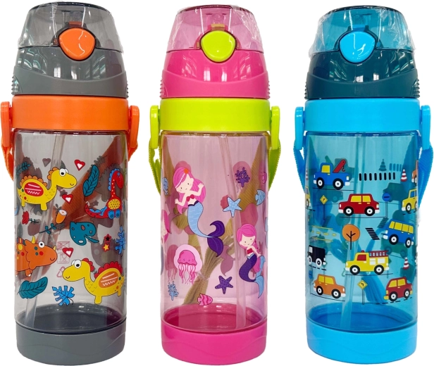 Botella infantil para agua 550 ml de plástico - 1 unidad