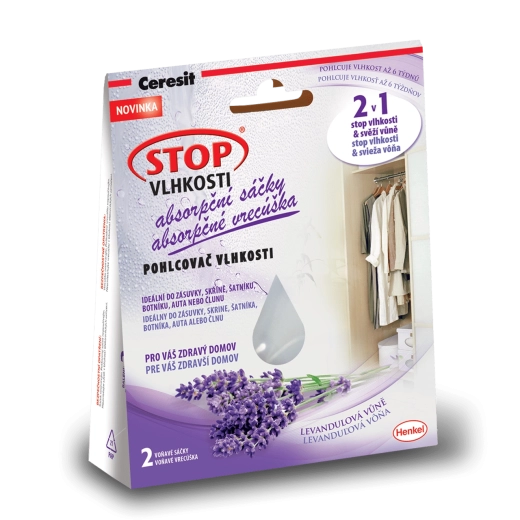 Ceresit Stop humedad bolsas absorbentes relax lavanda 2×50 g