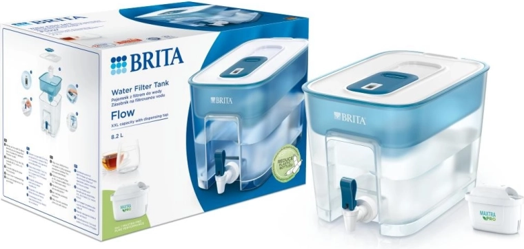 Dispensador de agua filtrante Brita Flow 8,2 l + cartucho Maxtra Pro