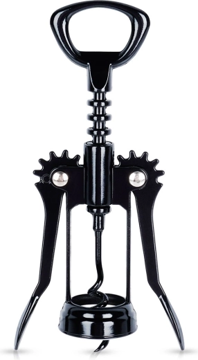 Sacacorchos metálico negro de alas 16 cm