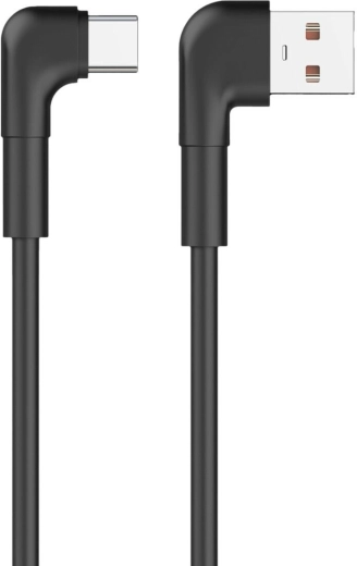 Maxlife MXUC-09 cable en ángulo USB-A a USB-C 1 m 3 A negro - 1 pieza