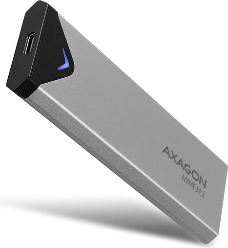 Carcasa de aluminio AXAGON para disco externo USB-C 3.2 Gen 2 - M.2 NVMe SSD gris